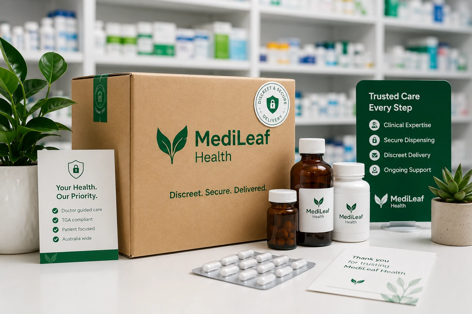 MediLeaf secure pharmacy dispensing and delivery