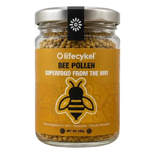 Bee Pollen 150g jar front view
