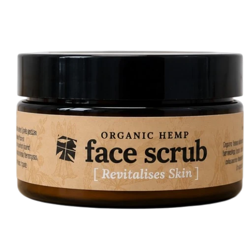 Organic Hemp Face Scrub 100g side view